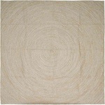vidaXL Килим за площ Естествено и бяло 200 x 200 cm юта (42010608)