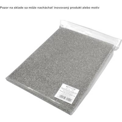 Dekoračná guma A4 mosguma glitter strieborná