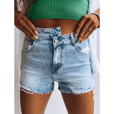 DÁMSKÉ kraťasy S ASYMETRICKÝM ZAPÍNÁNÍM SEA BREEZE SY0313 DŽÍNOVÉ