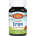 Carlson Labs Kid's Chewable Iron 15 mg [60 Дъвчащи таблетки] Ягода