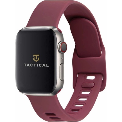 Tactical Силиконова каишка за Apple Watch 38мм, 40мм, 41мм, 42мм (2024) - Tactical 793 Silicone Sport Band with Buckle (червен) (57983101956)