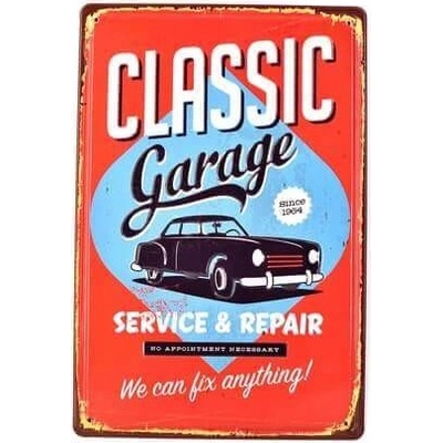 Ceduľa Classic Garage Vintage style 30cm x 20cm Plechová tabuľa