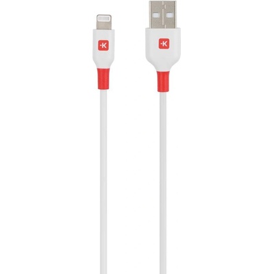 Кабел Skross, Lightning - USB-A 2.0 мъжко, 2.0 м, Бял (SKCA0005A-MFI200CN)