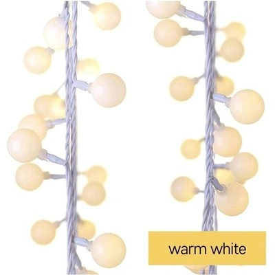 EMOS LED světelný cherry řetěz kuličky 2,5 cm 4 m venkovní i vnitřní teplá bílá časovač – Zbozi.Blesk.cz