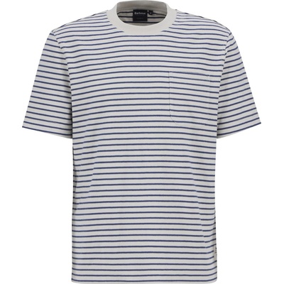 Barbour Тениска Barbour Frensham Striped T-Shirt - Oatmeal