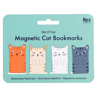Магнитни книгоразделители Rex London - Cats, 4 броя (29408)