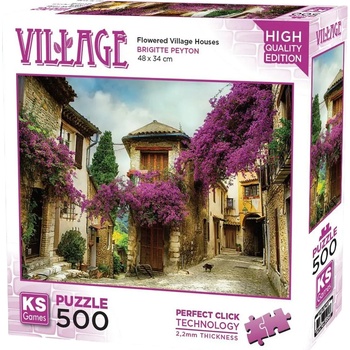 KS Games Пъзел KS Games от 500 части - Къщи с цветя (20062)