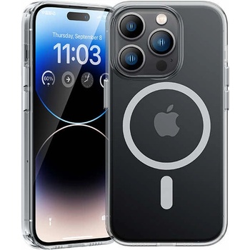 Benks Magnetic Crystal Case - хибриден удароустойчив кейс с MagSafe за iPhone 15 Pro Max (прозрачен)