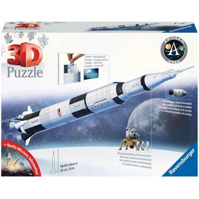 RAVENSBURGER 3D Puzzle Vesmírná raketa Saturn V 440 ks