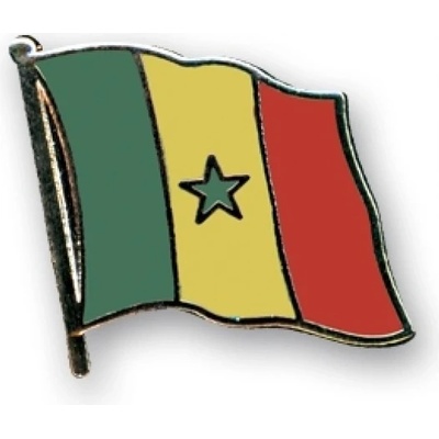 Odznak (pins) 20mm vlajka Senegal - farebný