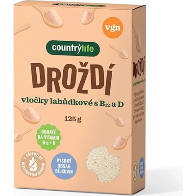 COUNTRY LIFE Droždie lahôdkové s vitamínom B12 a D 125 g
