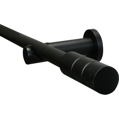 Gardinia Záclonová súprava Zylinder matná čierna 1 tyč pr. 19 mm, 220 cm