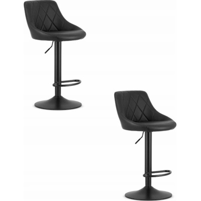 Leobert KAST černá ekokůže / černá podnož 2 ks