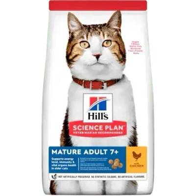 Hill's Hills Science Plan Mature Adult 7+ Chicken -за котки в напреднала възраст над 7 години с пиле 10kg