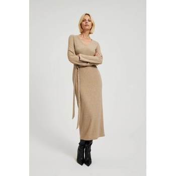 Moodo Ребровани бежови миди рокли Moodo Moodo | Bezhov | ЖЕНИ | XS