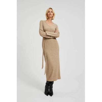 Moodo Ребровани бежови миди рокли Moodo Moodo | Bezhov | ЖЕНИ | XS