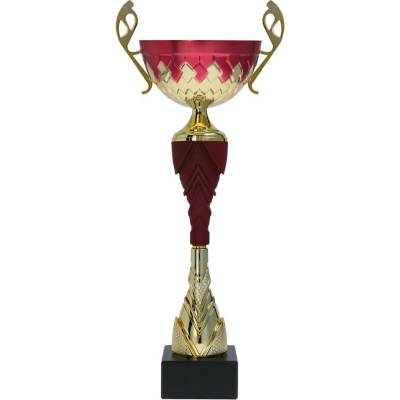 Pohár kovový zlato červený Výška: 50,5 cm Průměr: 14 cm