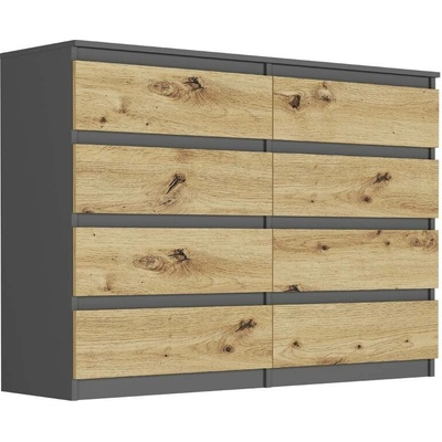Framire Komoda se zásuvkami Antracit Mix Artisan 140 x 40 x 98 Modern R140S8
