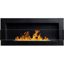 Biokominki Nástěnný bio krb GMT 90 x 40 x 12,5 cm černý matná struktura