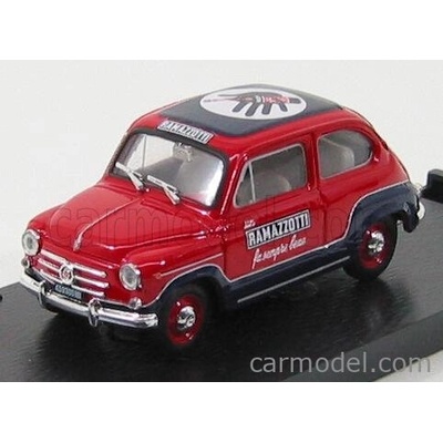 Brumm Fiat 600 D Commerciale Ramazzotti 1960 Červená Modrá 1:43