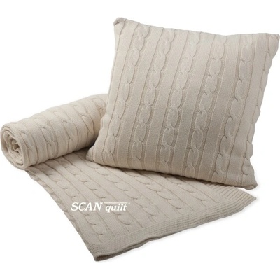 Scan Quilt Deka pletená Imperial 007/2 krémová Bavlna 130x190
