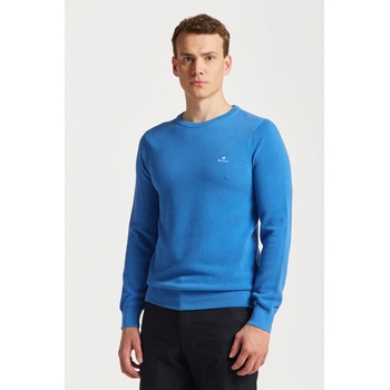 Gant Cotton Pique C-neck modrá