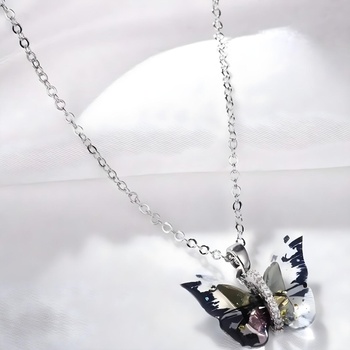 HARAHU Колие Пеперуда es-38833 - Сребърен / Тип3 kp38833 (es-38833)