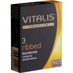 Vitalis Premium Single: Ribbed, 3 condoms