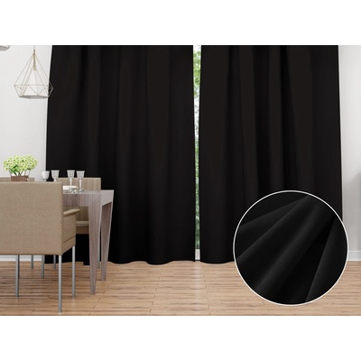Biante Zamatový záves Velvet Prémium SVP-023 Čierny - šírka 270 cm 270x250 cm