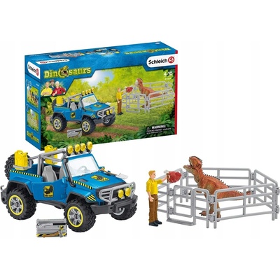 Schleich 41464 Dinosaurs Playset terénní auto s dinosauřím zařízením hračky od 5 let