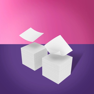 Staleks WS-400 perforované bezprašné štvorčeky na nechty biele SMART 400 ks