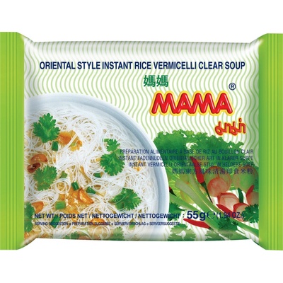 Mama Instantní rýžové nudle, čirá polévka vermicelli 55 g