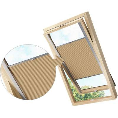 Zebra-shop Zatemňovací Plissé Pro Střešní Okno CAPPUCCINO PM03 Velux S08 stříbrná