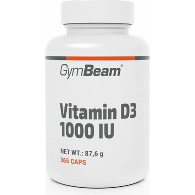 GymBeam Vitamín D3 1000 IU 365 kapsúl