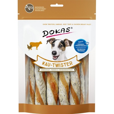 Dokas Twister 2 x hovädzia koža, kačacie srdce a kačacie prsia 200 g