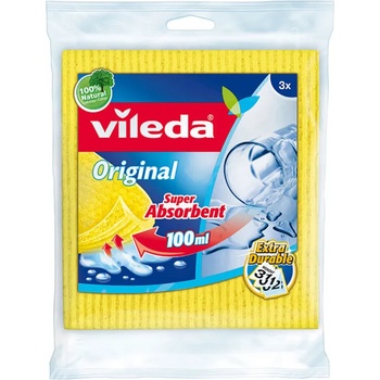 Vileda попиваща спонг кърпа влажна, 3 броя