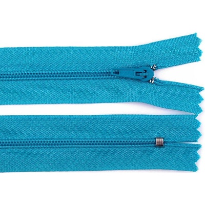 Spirálový zip No 3 délka 20 cm pinlock, malé, 207 modrá tyrkys