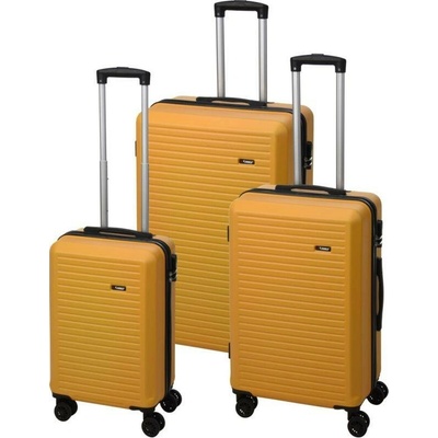 PROWORLD Cestovní kufr na kolečkách sada 3 ks 50/60/70cm žlutá KO-DG4700040