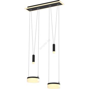 Image 1 of WOFI 6054-502 - LED Димируем пендел JESSE LED/21W/230V черен (W3967)