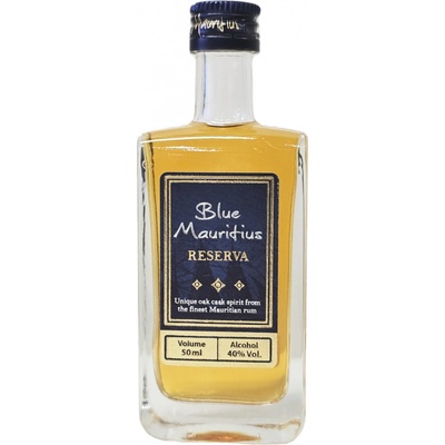 Blue Mauritius Gold 40% 0,7 l + Blue Mauritius Gold 0,05 l (holá láhev)