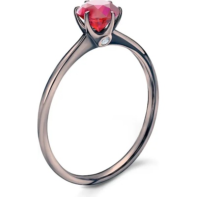 SAVICKI Годежен пръстен The Journey: черно злато, рубин