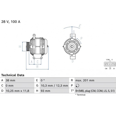 generátor BOSCH 0 986 084 290 0 986 084 290