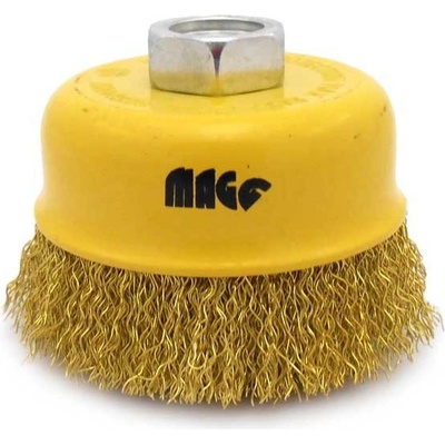 Magg 040005 Kartáč hrnkový 75, vlnitý drát B 0,30, závit M14x2