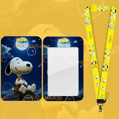 Šňůrka na krk 25219 s cedulkou na ID karty Snoopy
