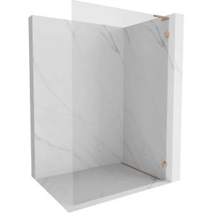 Mexen Lunar L Стенен душ Walk-in дясна 120 x 200 см, прозрачно 8 мм, четкана мед - 830L-120-000-65-00-P (830L-120-000-65-00-P)