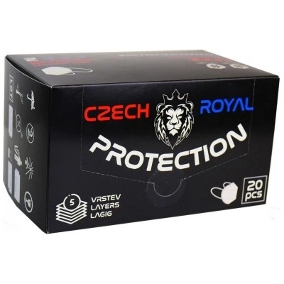 Czech Royal Protection respirátor FFP2 biely 20 ks