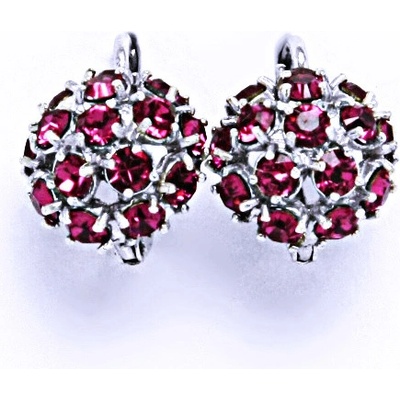 Čištín půlkoule s krystalem Swarovski Fuchsie NK 1337
