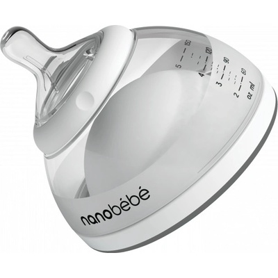Nanobébé láhev na mateřské mléko šedá 150 ml