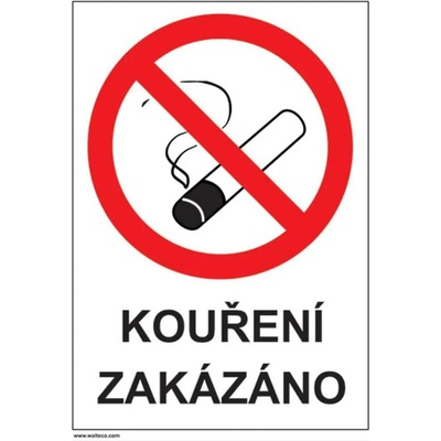 Kouření zakázáno (restaurace), Samolepka, formát A5, Samolepicí