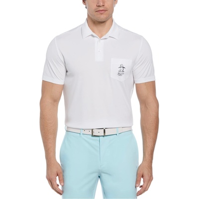 Original Penguin Golf Блуза с яка Original Penguin Golf Men's PG Graphic Oxford Short-Sleeve Performance Polo Shirt - Bright White